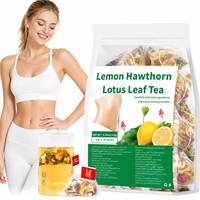 Sachets de thé amincissant naturel Mélange d'herbes pour ventre plat et perte de poids Citron, Aubépine, Feuille de Lotus Thé digestif post-repas Vente en gros OEM