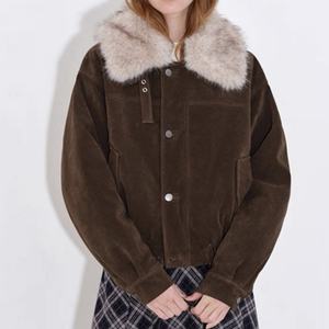 Chaqueta de Invierno para Mujer, Nueva, de Alta Calidad, a la Moda, de Color Sólido, de Forro Polar, de una Pieza, con Botones Impermeables, Cálida para Otoño e Invierno - Product Image 1