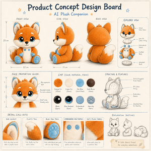 Lindo Peluche de Zorro Parlante con IA (Algodón y Poliéster) para el Desarrollo Cognitivo de los Niños - Regalo Educativo para Navidad - Product Image 6