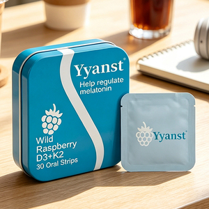 OEM Marque Privée Bandes Orales de Vitamine D3 K2 à la Framboise Sauvage – Complément pour la Régulation de la Santé Osseuse – 30 Sachets - Product Image 5