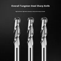 Mata Bor Spiral Dua Sisi 4mm 6mm 8mm CNC untuk Akrilik PVC Papan Kardus 3D Pengukir Tanpa Lapisan