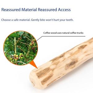 Juguete Masticable de Madera de Café para Perros, Palos de Madera Naturales y Duraderos, Palos de Hueso de Madera Real, Juguete Masticable Seguro para Limpieza Dental de Mascotas, para Cachorros en Crecimiento - Product Image 5