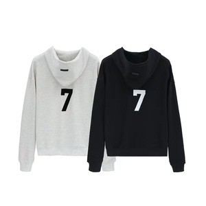 Chaqueta con capucha con forro polar de ganchillo Unisex de la marca de <span class=keywords><strong>moda</strong></span> Letras <span class=keywords><strong>ABC</strong></span> esenciales de doble línea para la temporada de invierno transfronteriza - Product Image 2