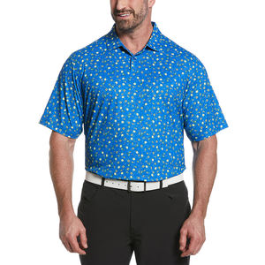 Golf de lujo para hombres para Polos de secado rápido Slim Fit Knit Custom Logo Design patrón impreso en Nylon Spandex Jersey - Product Image 5