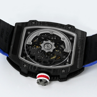 Montre squelette en titane et fibre de carbone pour homme, mouvement quartz japonais GL22, bracelet en nylon