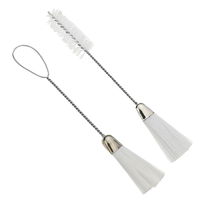 Lot de 2 brosses à main en nylon pour machine à coudre et clavier d'ordinateur, poils à une extrémité pour le nettoyage de la maison et du bureau
