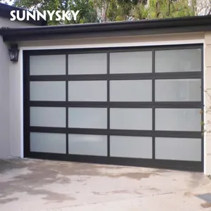 Customized standard USA black metal residential garage door