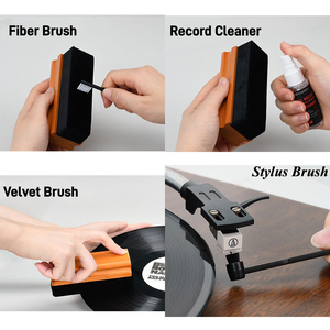 Kit de nettoyage de disques vinyles WBG Premium pour albums - Comprend une brosse à disques en velours doux, du liquide nettoyant, un dépoussiéreur - Product Image 6