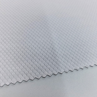 Tissu en maille nid d'abeille respirant à séchage rapide, 155 GSM, 100% polyester, blanc, pour maillot de football, polo