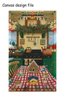 Kit de peinture diamant 5D DIY LS 60x105CM, thème Noël <span class=keywords><strong>Restaurant</strong></span>, entièrement en résine, carré, avec strass AB, <span class=keywords><strong>sur</strong></span> toile - Product Image 3