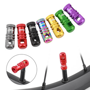 Outil pour <span class=keywords><strong>valve</strong></span> <span class=keywords><strong>Presta</strong></span> - Capuchon anti-poussière intégré en alliage d'aluminium en plusieurs couleurs - Product Image 1
