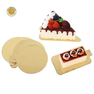 Round And Square Golden Foil 12mm Thickness Corrugated Cake Board Cakes Drum