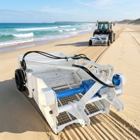 Machine de nettoyage de plage à haute efficacité montée sur tracteur agricole, mini équipement de nettoyage de sable pour plage, attache pour tracteur agricole