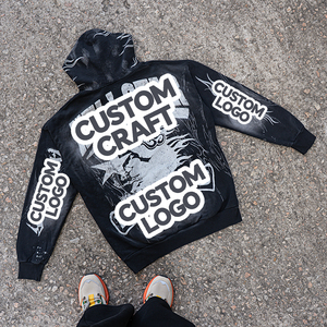 Felpe con Zip Oversize Unisex Personalizzate in Cotone 100% Lavato 540gsm con Stampa Serigrafica di Alta Qualità, Motivi Artistici, Ecologiche per <span class=keywords><strong>l</strong></span>'<span class=keywords><strong>Inverno</strong></span> - Product Image 2