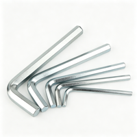 Kunci Allen Tipe L Baja Karbon Berlapis Seng Berkualitas Tinggi DIN 911 22A untuk Furnitur 1.5mm 2mm 2.5mm 3mm 4mm 5mm 6mm