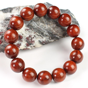 Blood Sandalwood <b>Bracelet</b> 15Mm Round <b>Beads</b> Natural Wood Jewelry For <b>Men</b> Women Everyday Wear - Product Image 4