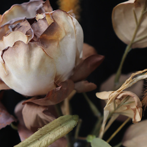 ช่อดอกไม้แห้ง จัดแต่งด้วยหญ้าแพมพัสธรรมชาติ ดอกป๊อปปี้สีขาวน้ำตาล <span class=keywords><strong>ดอกไม้</strong></span>หางสุนัข ดอกยูคาลิปตัส ใบกุหลาบ ใบไม้ประดิษฐ์ - Product Image 5