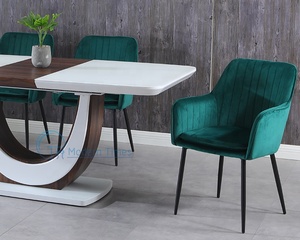 Sang trọng bán buôn vuông màu trắng có độ bóng cao thiết kế hiện đại mở rộng MDF bàn ăn - Product Image 6