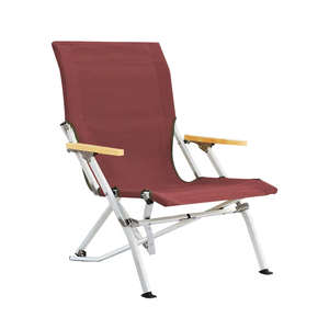 Chaise pliante portable à joint en aluminium à dossier haut pour la pêche décontracté et le <span class=keywords><strong>camping</strong></span> Fauteuil inclinable en tissu au design moderne avec <span class=keywords><strong>table</strong></span> en toile - Product Image 4