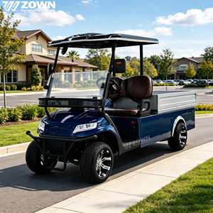 Chariot de golf électrique robuste en acier, véhicule utilitaire alimenté au lithium pour le transport et les travaux agricoles - Product Image 1