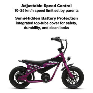 Moto pour enfant KIDSMOTO 12 (BASIC) avec support personnalisé, cadre 12 pouces, batterie 36V 10.4Ah, moteur 250W, renforcée, type BMX - Product Image 2