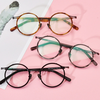 Monture de lunettes Borregls en acétate et titane pour femmes, nouvelle collection 2022, monture ronde, lunettes optiques pour hommes, pour petits visages 185676