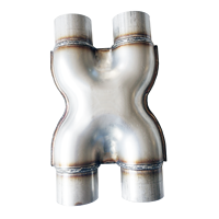 Nuevo Tubo de Escape de Acero Inoxidable BingChuan 409 de Alta Calidad, Tipo Y/X, Conexión Triple/H, 51-76MM, Reemplazo Universal 1
