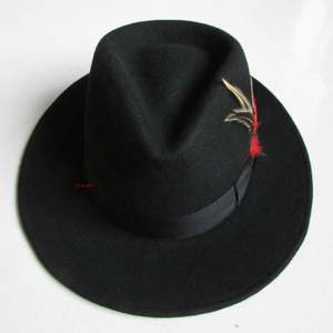 Chapeau Fedora Unisexe en Feutre de Laine Vintage - Large Bord Respirant et Ajustable pour l'Église et l'Usage Quotidien - Product Image 1