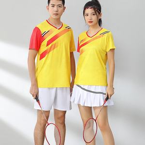 <span class=keywords><strong>Traje</strong></span> <span class=keywords><strong>de</strong></span> bádminton transpirable seco, jersey <span class=keywords><strong>de</strong></span> <span class=keywords><strong>tenis</strong></span> <span class=keywords><strong>de</strong></span> mesa <span class=keywords><strong>de</strong></span> manga corta para hombres y mujeres, ropa <span class=keywords><strong>de</strong></span> <span class=keywords><strong>tenis</strong></span> <span class=keywords><strong>de</strong></span> mesa negra y roja para niños - Product Image 5