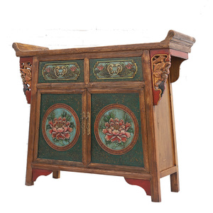 Antique Cabinet Chinese Vintage Solid Wood Living Room Furniture Wall Decor Antique Custom Carved Storage Cabinet