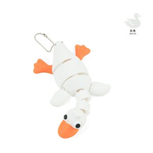 Nouveauté 2026 : Figurines d'action créatives en forme d'oie, imprimées en 3D, colorées, en PLA écologique et souple, thème animal, unisexe, pour les 4-12 ans - Product Image 3