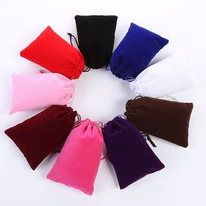 Wholesale Recyclable Velvet Jewelry Bags Custom Logo Color <b>Drawstring</b> Closure for Watches Necklaces Glasses <b>Bracelets</b> Earrings - Product Image 2