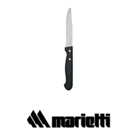 Couteau à steak Marietti, ensemble de 6 pièces, lame dentelée, manche en plastique