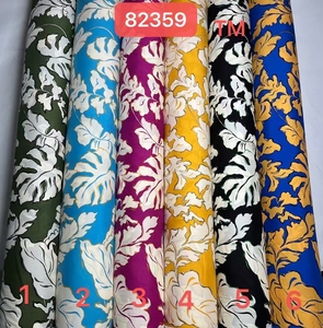 Jupes en tissu rayonne 100% à la vente chaude, motif floral personnalisé, tissage chalis, doux, imprimé 45S, léger, extensible, respirant - Product Image 3