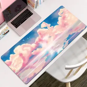 Laptop Mat Desk Pad Gaming Mouse Pad Print Big Polyester Fabric Anti-slip Rubber OEM Stock Customized Printing Designs XL XXL