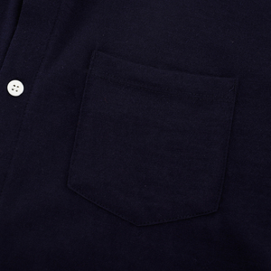<span class=keywords><strong>Jersey</strong></span> de Manga Larga de <span class=keywords><strong>Lana</strong></span> <span class=keywords><strong>Merino</strong></span> Azul Marino para <span class=keywords><strong>Hombre</strong></span>, Camisa de Botones con Estampado Sólido y Serigrafía - Product Image 5