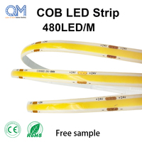 Lampu Strip LED COB 10W 480LEDs Efisiensi Tinggi 24V Per Meter RoHS BIS untuk Pencahayaan Linear Hemat Energi di Kantor dan Hotel