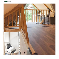 Structure en acier de forme personnalisée pour hébergement de glamping, tente isolée 4 saisons pour ferme de bambou, séjour à la campagne et retraite en milieu rural