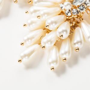 Boucles <span class=keywords><strong>d</strong></span>'oreilles multicouches avec strass, imitation de perles de <span class=keywords><strong>raisin</strong></span>, string floral, nouvelle collection - Product Image 4