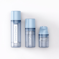Bouteille de lotion sans air bleue semi transparente de 30ml 50ml 80ml 100ml