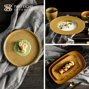 Juego de vajilla de porcelana glaseada <span class=keywords><strong>para</strong></span> restaurante, vajilla de cerámica de estilo nórdico <span class=keywords><strong>para</strong></span> Hotel y <span class=keywords><strong>Cena</strong></span> - Product Image 4