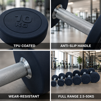 Ensemble d'haltères ronds SK TPU, équipement d'entraînement professionnel à poids libre pour salle de sport commerciale, centre de fitness et entraînement à domicile