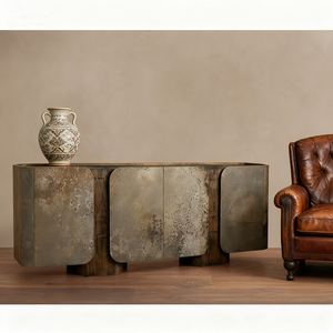 أثاث أثاث طاولة جانبية خشبية صلبة حواف منحنية من الجمال الطبيعي - Product Image 2