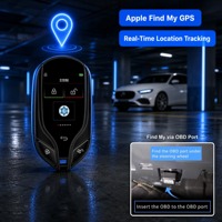 Clé de voiture intelligente avec écran tactile LCD, télécommande sans clé avec fonction de localisation Apple Find My pour véhicules à démarrage par bouton-poussoir universels