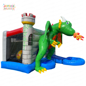 Château gonflable Dragon cracheur de feu, combo structure de jeu gonflable pour jardin, aire de jeux gonflable pour enfants - Product Image 5
