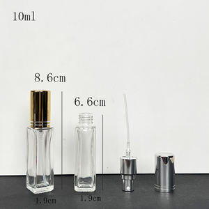 B053-10 Mini Portátil 10mL Tamanho Viagem Perfume <span class=keywords><strong>Tester</strong></span> Garrafas De Vidro Recarregáveis Screw Cap Impressão de tela preta prata ouro - Product Image 6