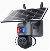 Caméra de sécurité domestique UBOX WiFi 4G transfrontalière à 3 objectifs avec zoom 15x, caméra extérieure sans fil AI infrarouge à liaison bullet et sphérique