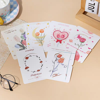 Cartes de vœux personnalisées découpées à la forme, motif floral pop-up – Design aquarelle festonné avec Rose Amour et Bonheur pour mariage et cadeau de Saint-Valentin
