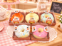 Jouets Squishy Donut en PU de 8,5 cm, à remontée lente, doux, anti-stress, mignons, simulation de dessert, vente en gros directe d'usine