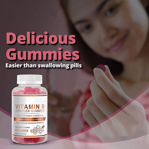 Venta al por mayor de gomitas de vitamina <span class=keywords><strong>B</strong></span> veganas potentes y fortalecedoras, gomitas del complejo de vitamina <span class=keywords><strong>B</strong></span>, soporte esencial de vitamina C - Product Image 2